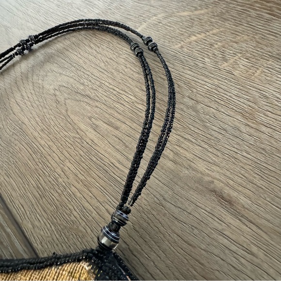 Jessica Mcclintock Vintage 90s Beaded Tapestry Evening Handle Clutch Purse - Picture 11 of 15